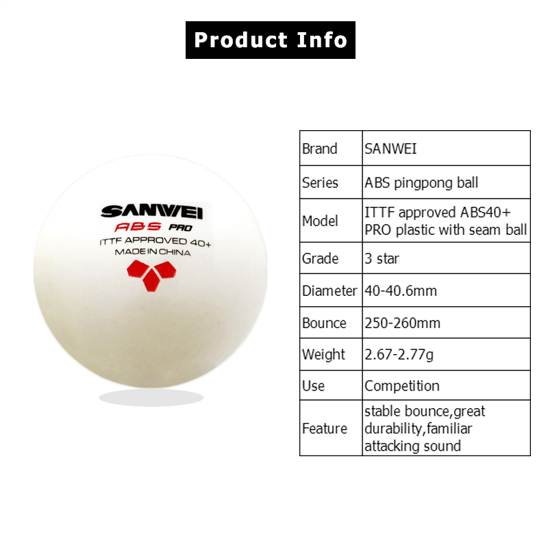 سانوي ABS برو 3-Star 40 + كرات - مراجعة Donic Table Tennis Ball وسعره